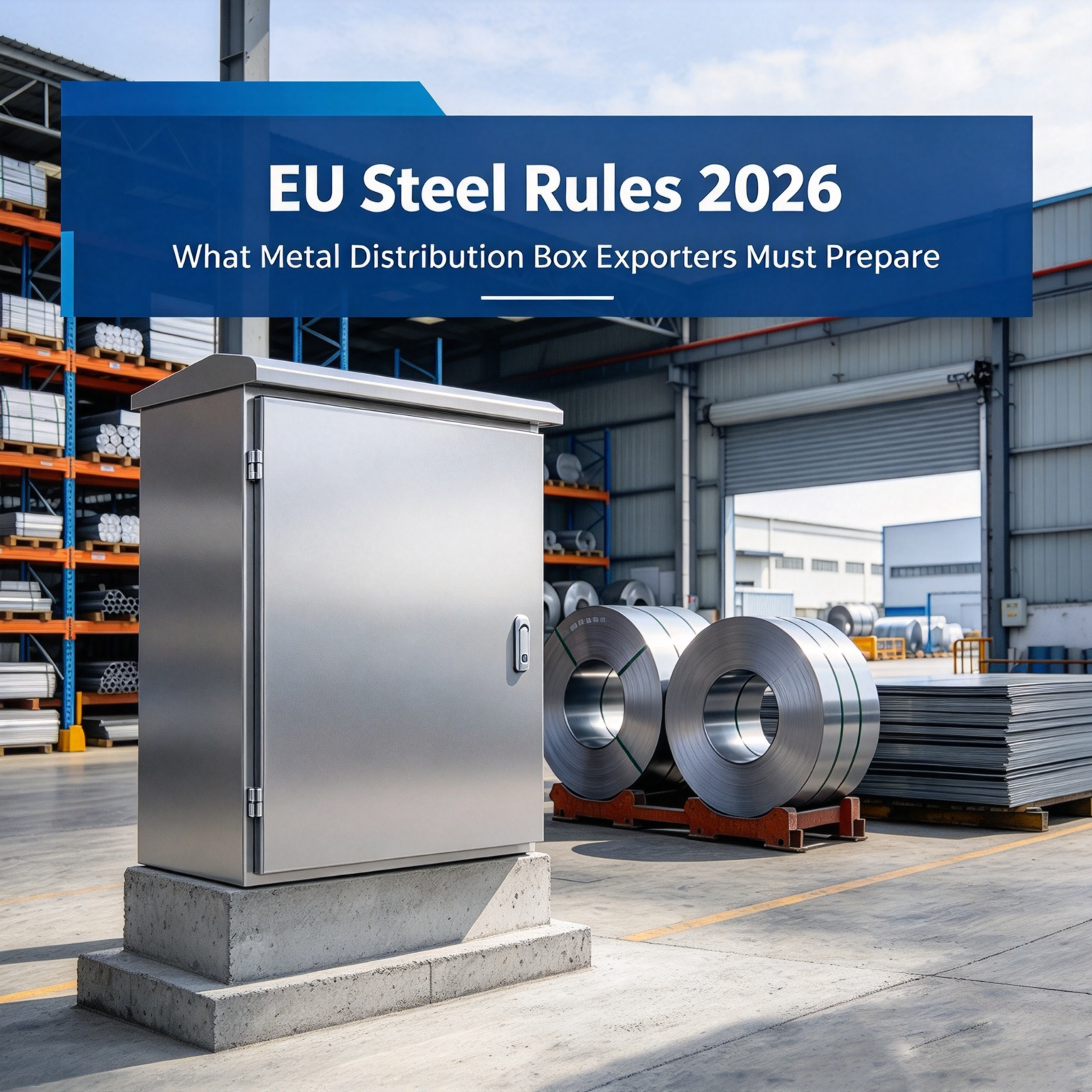 Normas de acero de la UE 2026: Guía de exportación de cajas de distribución de metal
