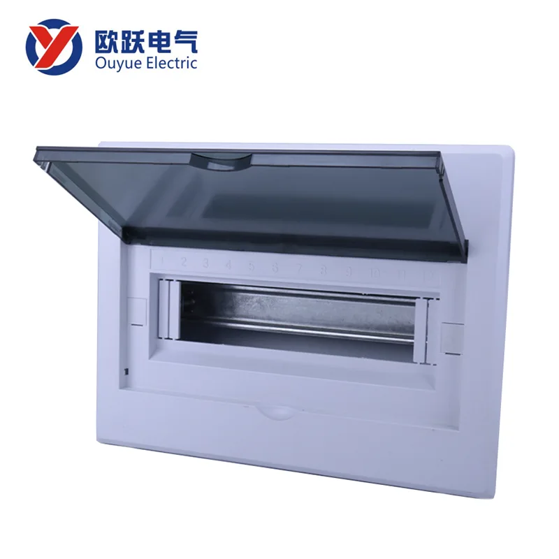 Caja de control de interruptor multicircuito de panel transparente y visible